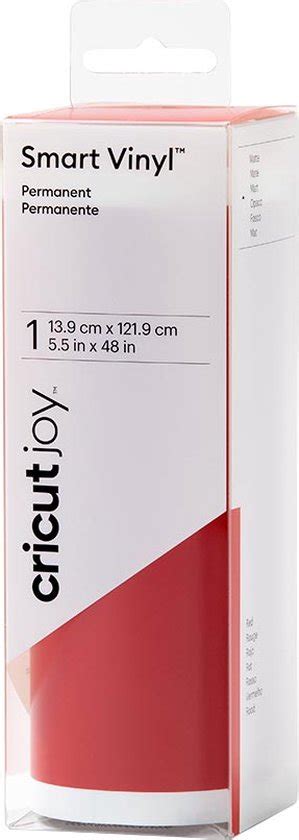 Cricut Joy Smart Vinyl Permanent 14x122cm (Shimmer Red); Auto-loads for continuous cuts without a cutting mat; Permanent adhesive lasts up to 3 years; For Cricut Joy™